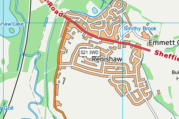 S21 3WD map - OS VectorMap District (Ordnance Survey) S21 3WD map - OS VectorMap District (Ordnance Survey)