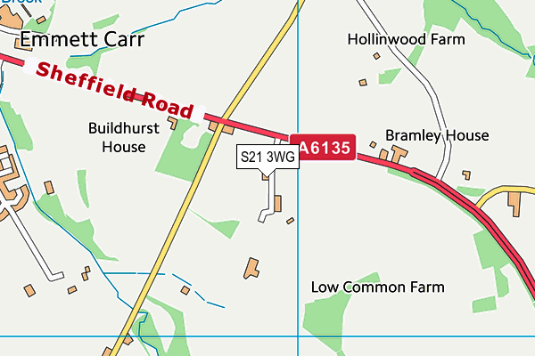 S21 3WG map - OS VectorMap District (Ordnance Survey) S21 3WG map - OS VectorMap District (Ordnance Survey)