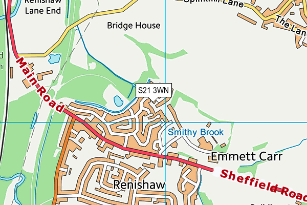 S21 3WN map - OS VectorMap District (Ordnance Survey) S21 3WN map - OS VectorMap District (Ordnance Survey)