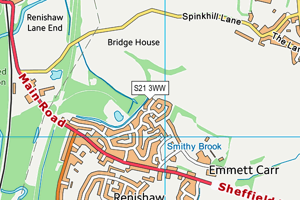 S21 3WW map - OS VectorMap District (Ordnance Survey) S21 3WW map - OS VectorMap District (Ordnance Survey)