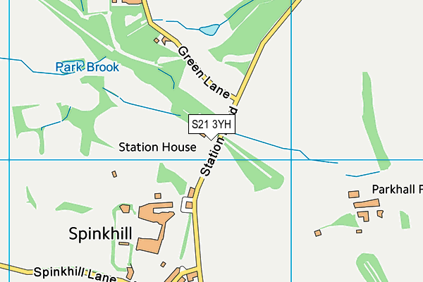 S21 3YH map - OS VectorMap District (Ordnance Survey) S21 3YH map - OS VectorMap District (Ordnance Survey)