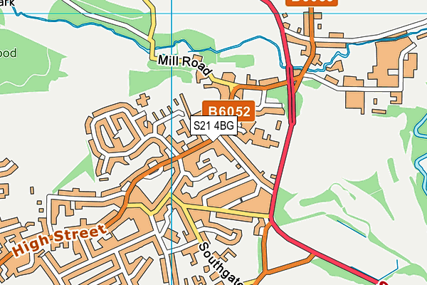 S21 4BG map - OS VectorMap District (Ordnance Survey) S21 4BG map - OS VectorMap District (Ordnance Survey)