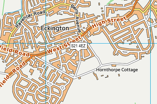 S21 4EZ map - OS VectorMap District (Ordnance Survey) S21 4EZ map - OS VectorMap District (Ordnance Survey)