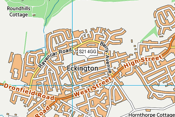 S21 4GG map - OS VectorMap District (Ordnance Survey) S21 4GG map - OS VectorMap District (Ordnance Survey)