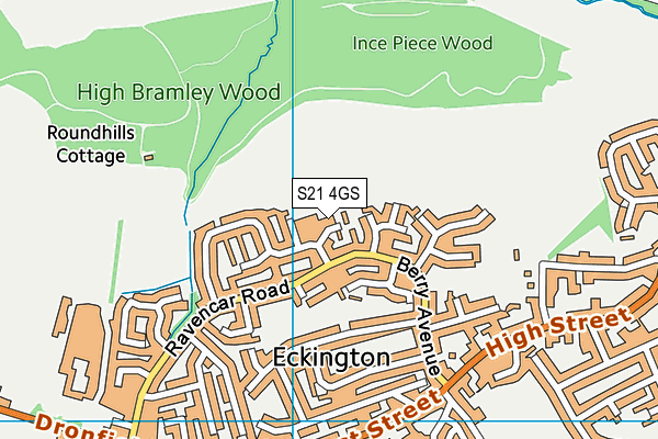 S21 4GS map - OS VectorMap District (Ordnance Survey) S21 4GS map - OS VectorMap District (Ordnance Survey)