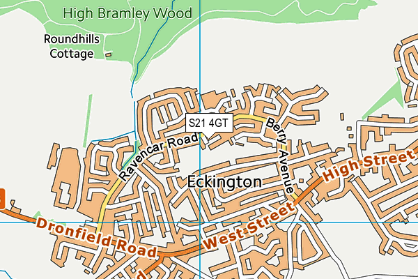 S21 4GT map - OS VectorMap District (Ordnance Survey) S21 4GT map - OS VectorMap District (Ordnance Survey)