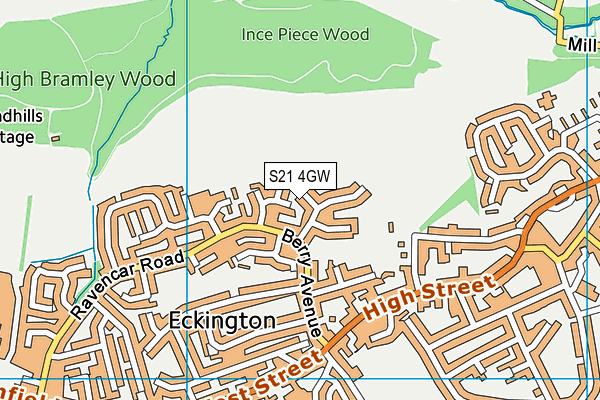 S21 4GW map - OS VectorMap District (Ordnance Survey) S21 4GW map - OS VectorMap District (Ordnance Survey)