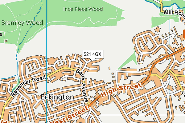 S21 4GX map - OS VectorMap District (Ordnance Survey) S21 4GX map - OS VectorMap District (Ordnance Survey)