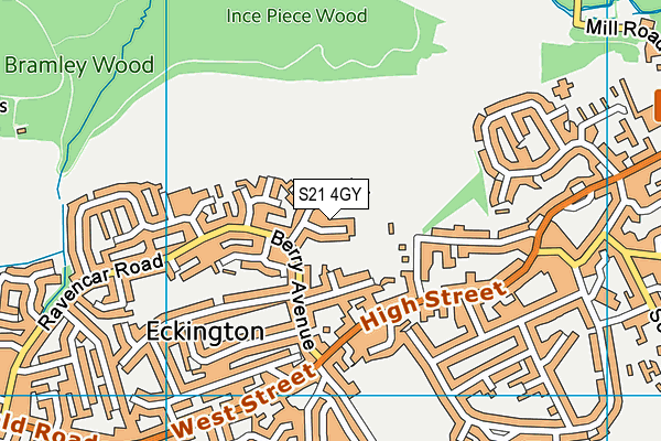 S21 4GY map - OS VectorMap District (Ordnance Survey) S21 4GY map - OS VectorMap District (Ordnance Survey)