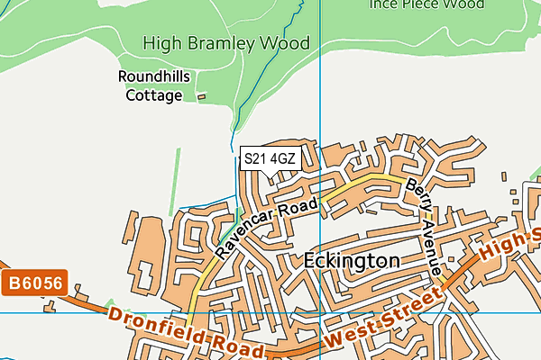 S21 4GZ map - OS VectorMap District (Ordnance Survey) S21 4GZ map - OS VectorMap District (Ordnance Survey)