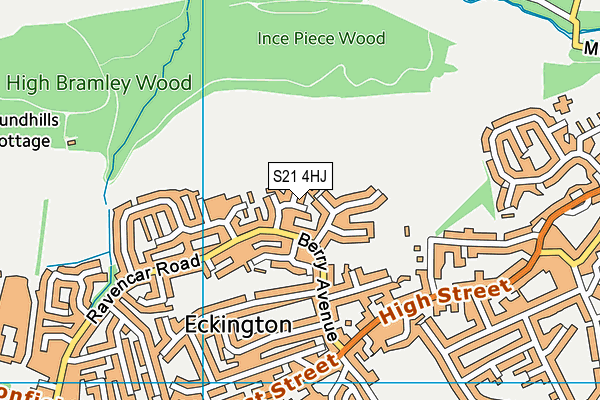 S21 4HJ map - OS VectorMap District (Ordnance Survey) S21 4HJ map - OS VectorMap District (Ordnance Survey)