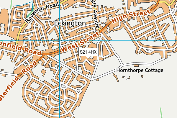 S21 4HX map - OS VectorMap District (Ordnance Survey) S21 4HX map - OS VectorMap District (Ordnance Survey)