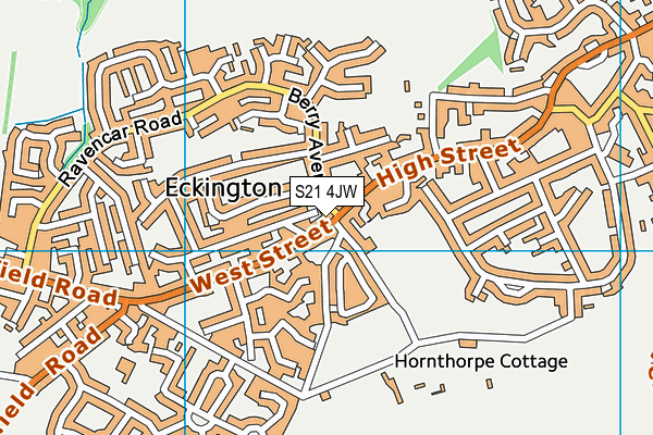 S21 4JW map - OS VectorMap District (Ordnance Survey) S21 4JW map - OS VectorMap District (Ordnance Survey)