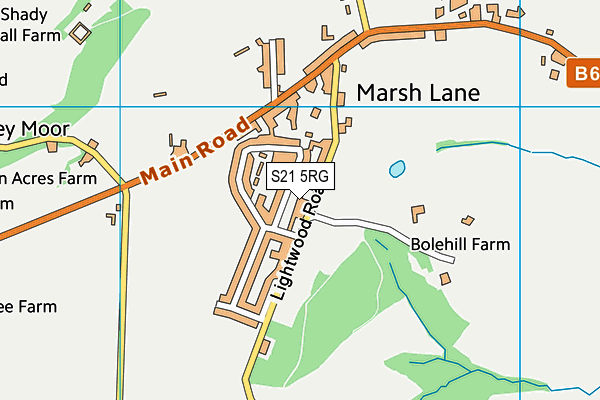 S21 5RG map - OS VectorMap District (Ordnance Survey) S21 5RG map - OS VectorMap District (Ordnance Survey)