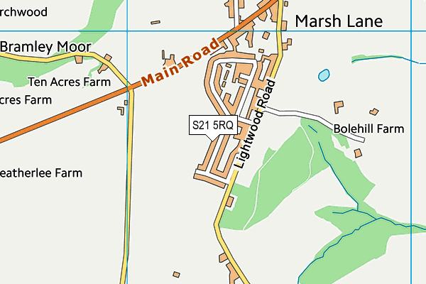 S21 5RQ map - OS VectorMap District (Ordnance Survey) S21 5RQ map - OS VectorMap District (Ordnance Survey)