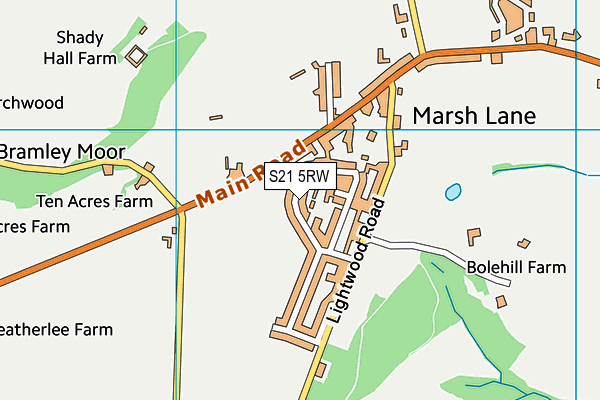 S21 5RW map - OS VectorMap District (Ordnance Survey) S21 5RW map - OS VectorMap District (Ordnance Survey)