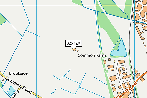 S25 1ZX map - OS VectorMap District (Ordnance Survey) S25 1ZX map - OS VectorMap District (Ordnance Survey)