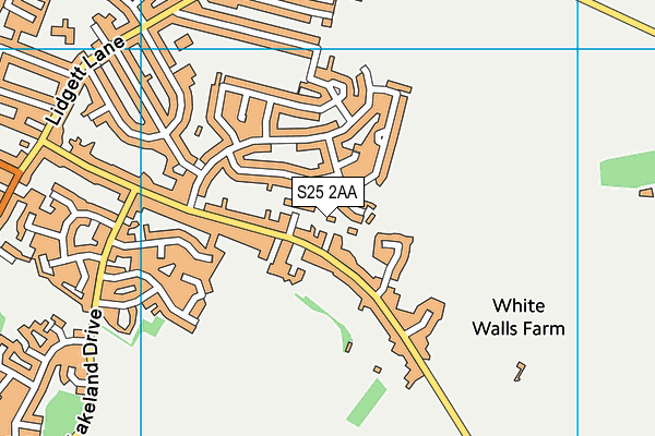 S25 2AA map - OS VectorMap District (Ordnance Survey) S25 2AA map - OS VectorMap District (Ordnance Survey)