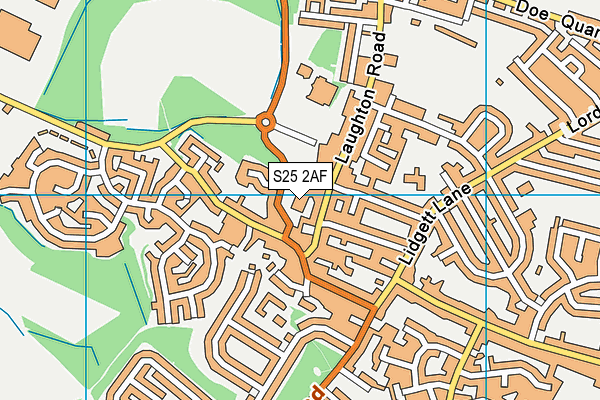 S25 2AF map - OS VectorMap District (Ordnance Survey) S25 2AF map - OS VectorMap District (Ordnance Survey)