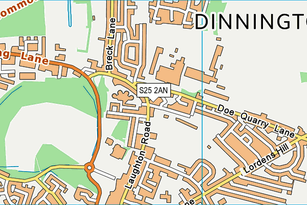 S25 2AN map - OS VectorMap District (Ordnance Survey) S25 2AN map - OS VectorMap District (Ordnance Survey)