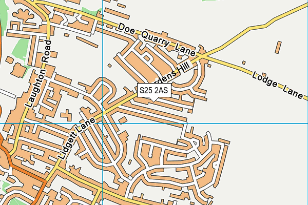S25 2AS map - OS VectorMap District (Ordnance Survey) S25 2AS map - OS VectorMap District (Ordnance Survey)