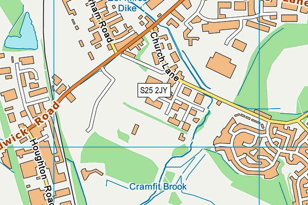 S25 2JY map - OS VectorMap District (Ordnance Survey) S25 2JY map - OS VectorMap District (Ordnance Survey)