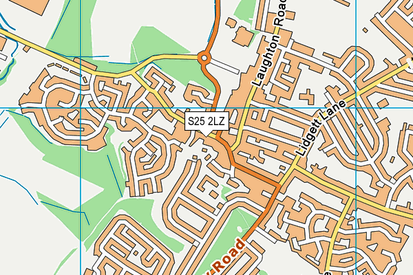 S25 2LZ map - OS VectorMap District (Ordnance Survey) S25 2LZ map - OS VectorMap District (Ordnance Survey)