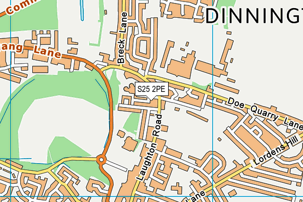 S25 2PE map - OS VectorMap District (Ordnance Survey) S25 2PE map - OS VectorMap District (Ordnance Survey)