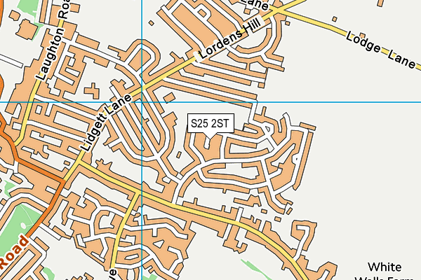 S25 2ST map - OS VectorMap District (Ordnance Survey)