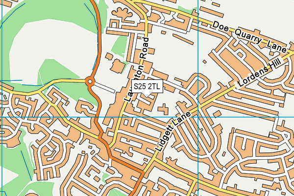 S25 2TL map - OS VectorMap District (Ordnance Survey) S25 2TL map - OS VectorMap District (Ordnance Survey)