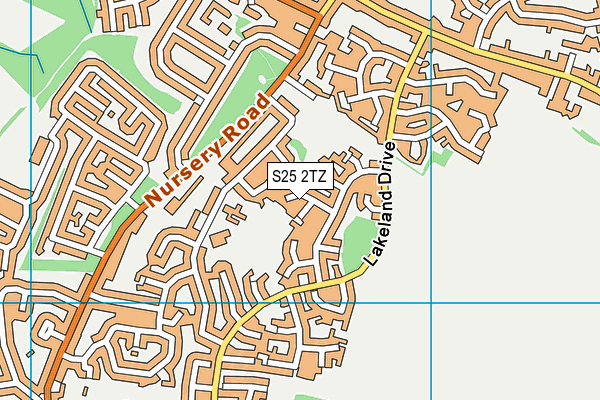 S25 2TZ map - OS VectorMap District (Ordnance Survey) S25 2TZ map - OS VectorMap District (Ordnance Survey)