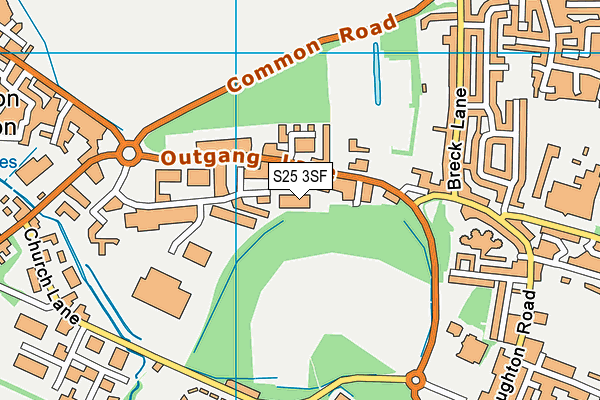 S25 3SF map - OS VectorMap District (Ordnance Survey) S25 3SF map - OS VectorMap District (Ordnance Survey)