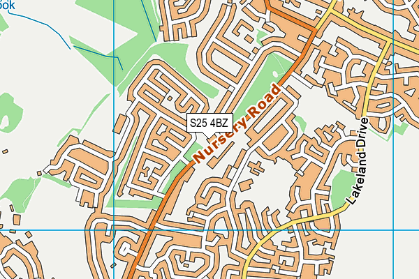S25 4BZ map - OS VectorMap District (Ordnance Survey) S25 4BZ map - OS VectorMap District (Ordnance Survey)