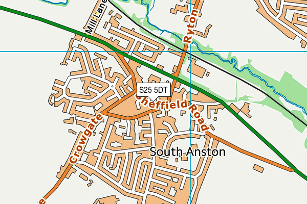 S25 5DT map - OS VectorMap District (Ordnance Survey) S25 5DT map - OS VectorMap District (Ordnance Survey)