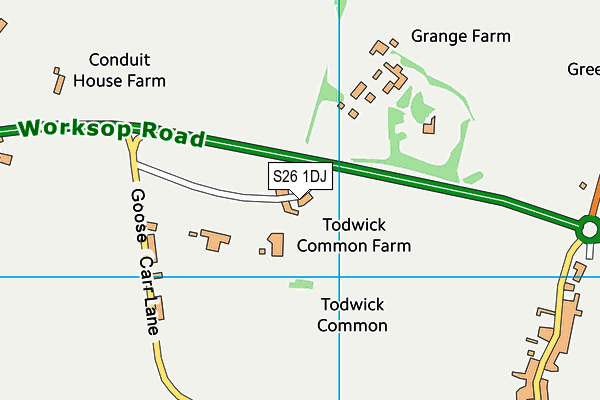 S26 1DJ map - OS VectorMap District (Ordnance Survey) S26 1DJ map - OS VectorMap District (Ordnance Survey)