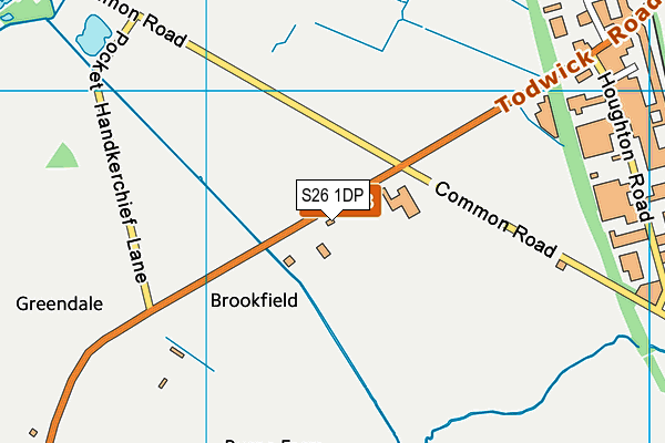 S26 1DP map - OS VectorMap District (Ordnance Survey)