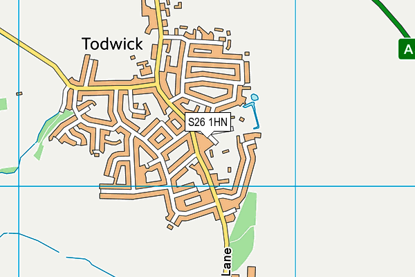 S26 1HN map - OS VectorMap District (Ordnance Survey) S26 1HN map - OS VectorMap District (Ordnance Survey)