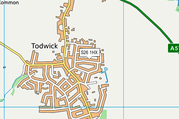 S26 1HX map - OS VectorMap District (Ordnance Survey) S26 1HX map - OS VectorMap District (Ordnance Survey)