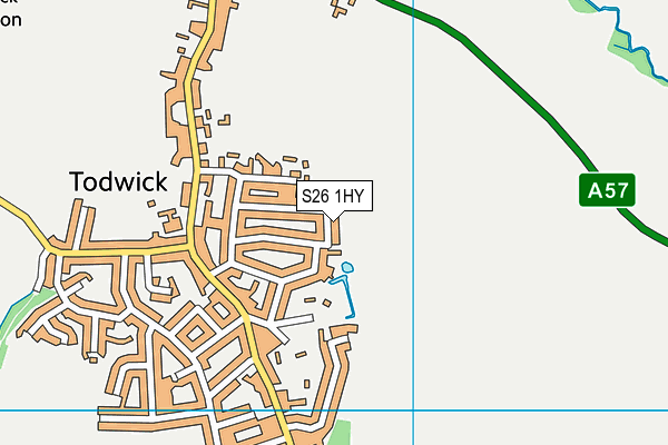 S26 1HY map - OS VectorMap District (Ordnance Survey) S26 1HY map - OS VectorMap District (Ordnance Survey)