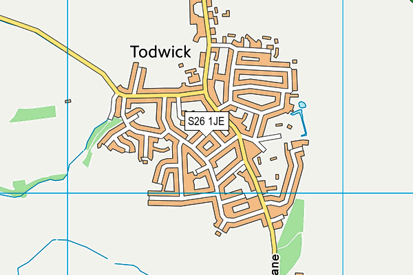 S26 1JE map - OS VectorMap District (Ordnance Survey) S26 1JE map - OS VectorMap District (Ordnance Survey)