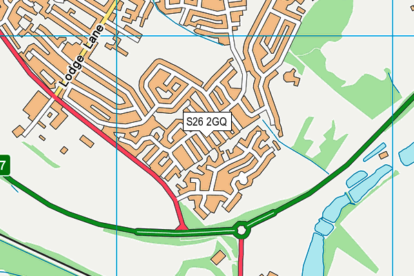 S26 2GQ map - OS VectorMap District (Ordnance Survey) S26 2GQ map - OS VectorMap District (Ordnance Survey)