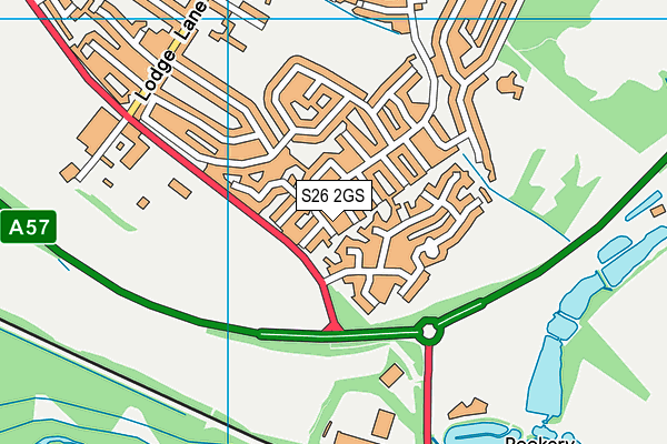S26 2GS map - OS VectorMap District (Ordnance Survey) S26 2GS map - OS VectorMap District (Ordnance Survey)
