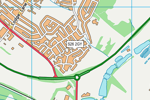 S26 2GY map - OS VectorMap District (Ordnance Survey) S26 2GY map - OS VectorMap District (Ordnance Survey)