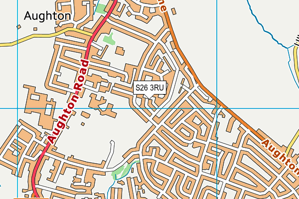 S26 3RU map - OS VectorMap District (Ordnance Survey)