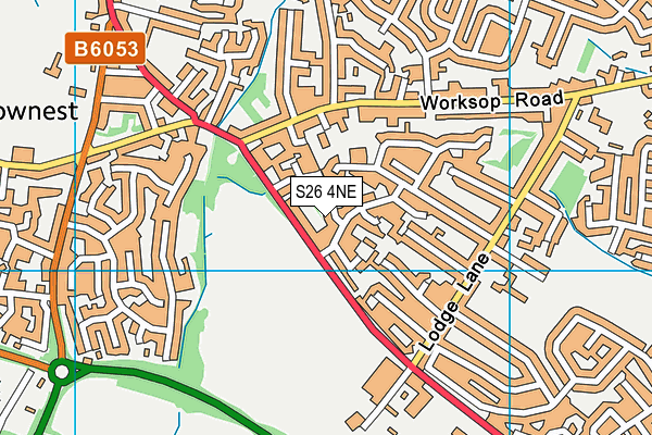 S26 4NE map - OS VectorMap District (Ordnance Survey) S26 4NE map - OS VectorMap District (Ordnance Survey)