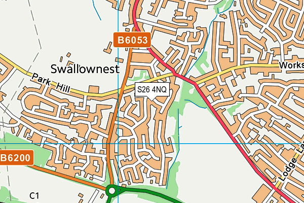S26 4NQ map - OS VectorMap District (Ordnance Survey) S26 4NQ map - OS VectorMap District (Ordnance Survey)