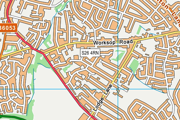 S26 4RN map - OS VectorMap District (Ordnance Survey) S26 4RN map - OS VectorMap District (Ordnance Survey)