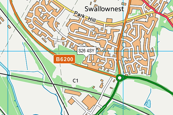 S26 4SY map - OS VectorMap District (Ordnance Survey) S26 4SY map - OS VectorMap District (Ordnance Survey)