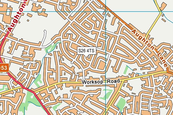 S26 4TS map - OS VectorMap District (Ordnance Survey) S26 4TS map - OS VectorMap District (Ordnance Survey)