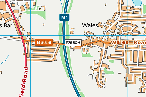S26 5QH map - OS VectorMap District (Ordnance Survey) S26 5QH map - OS VectorMap District (Ordnance Survey)